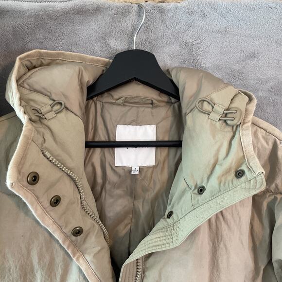 Madewell Women's Large Beige Puffer quilted Jacket Full Zip Size S, Brown camel - Picture 5 of 12